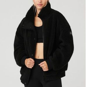 ALO Yoga Black Varsity Jacket